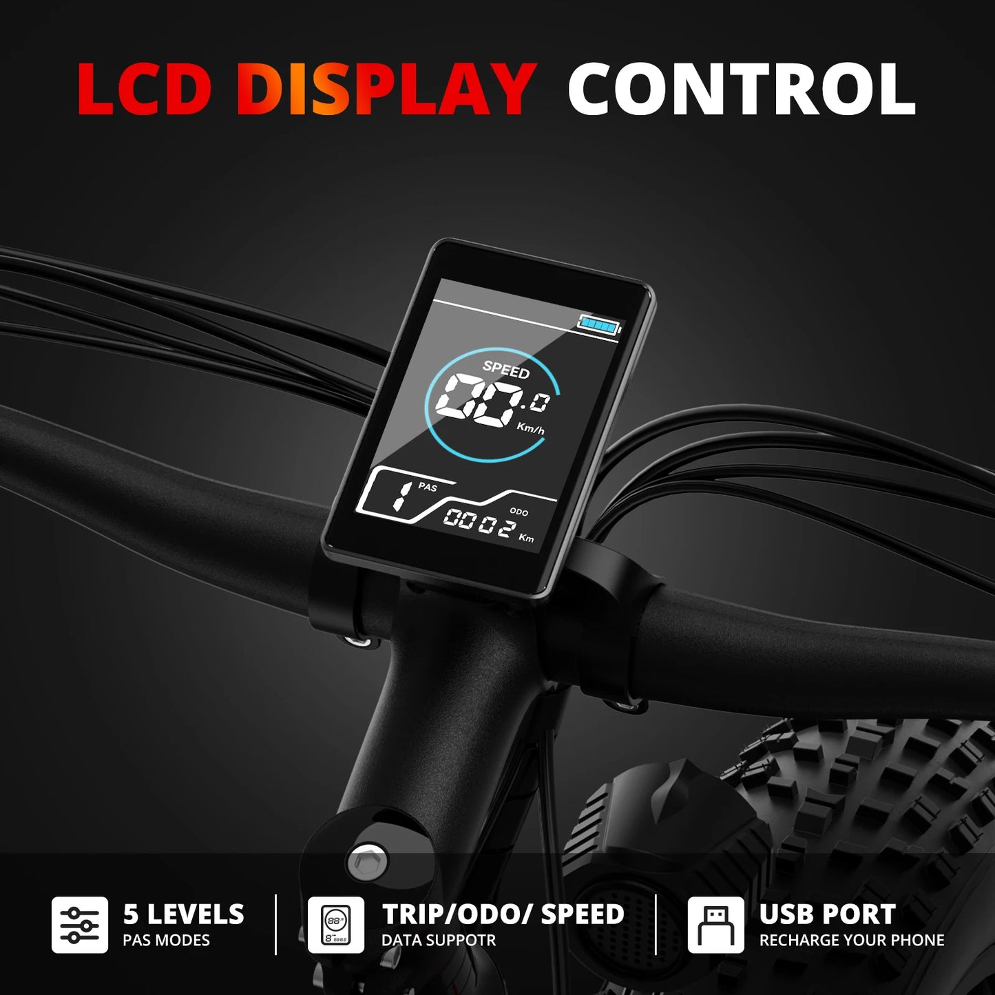 Electric Bike EB26 Adults Electric Bicycle Peak 1500W 48V 15AH