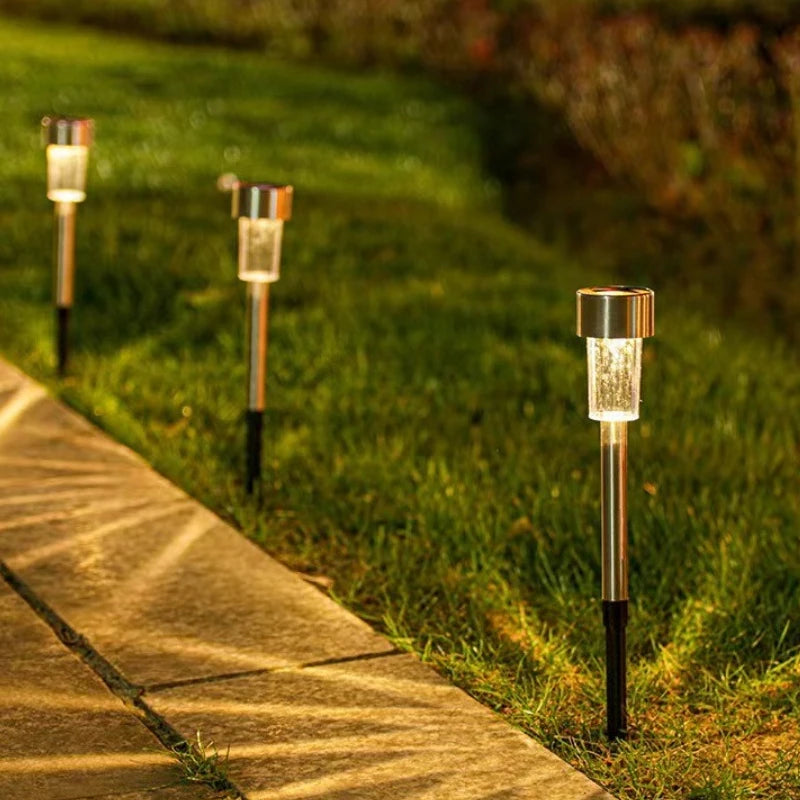 Solar Outdoor Pathway Lights LED, Camping Atmosphere.