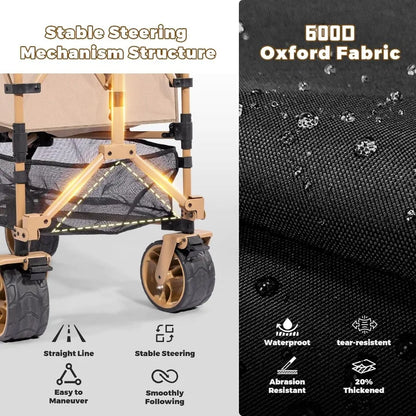 Double Decker Wagon Heavy Duty ,Foldable Large Beach Wagon