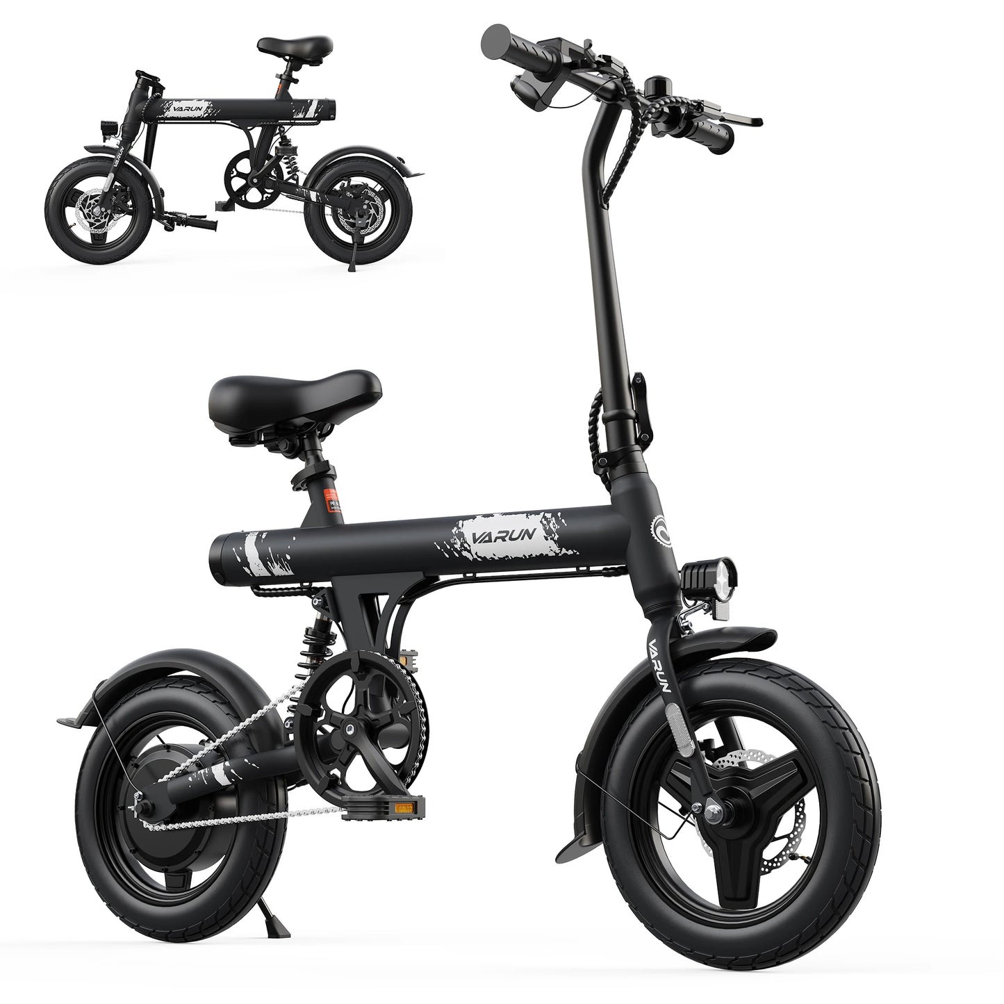 VARUN C14-1 Foldable E-bike 500 Peak Motor 36V7.8AH, Bike Dual Discs Brakes