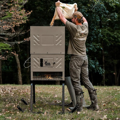 Boss Buck Stand & Fill Sled Feeder with Diverter Plate & Solar Panel