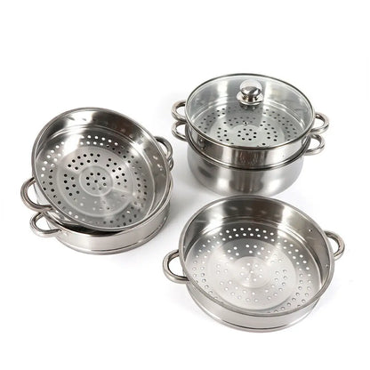 5 Tier 26 / 28 / 30cm Steam Cooker Steamer Pan