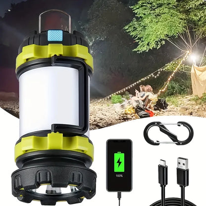 Rechargeable LED Camping Light 1000LM Lantern Flashlight 6 Modes 4000mAh Power Bank for Power Outage Hurricane Outdoor Hiking