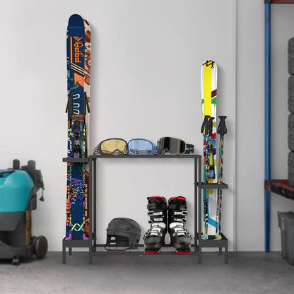 Ski Storage Rack for 6 Pairs - Freestanding