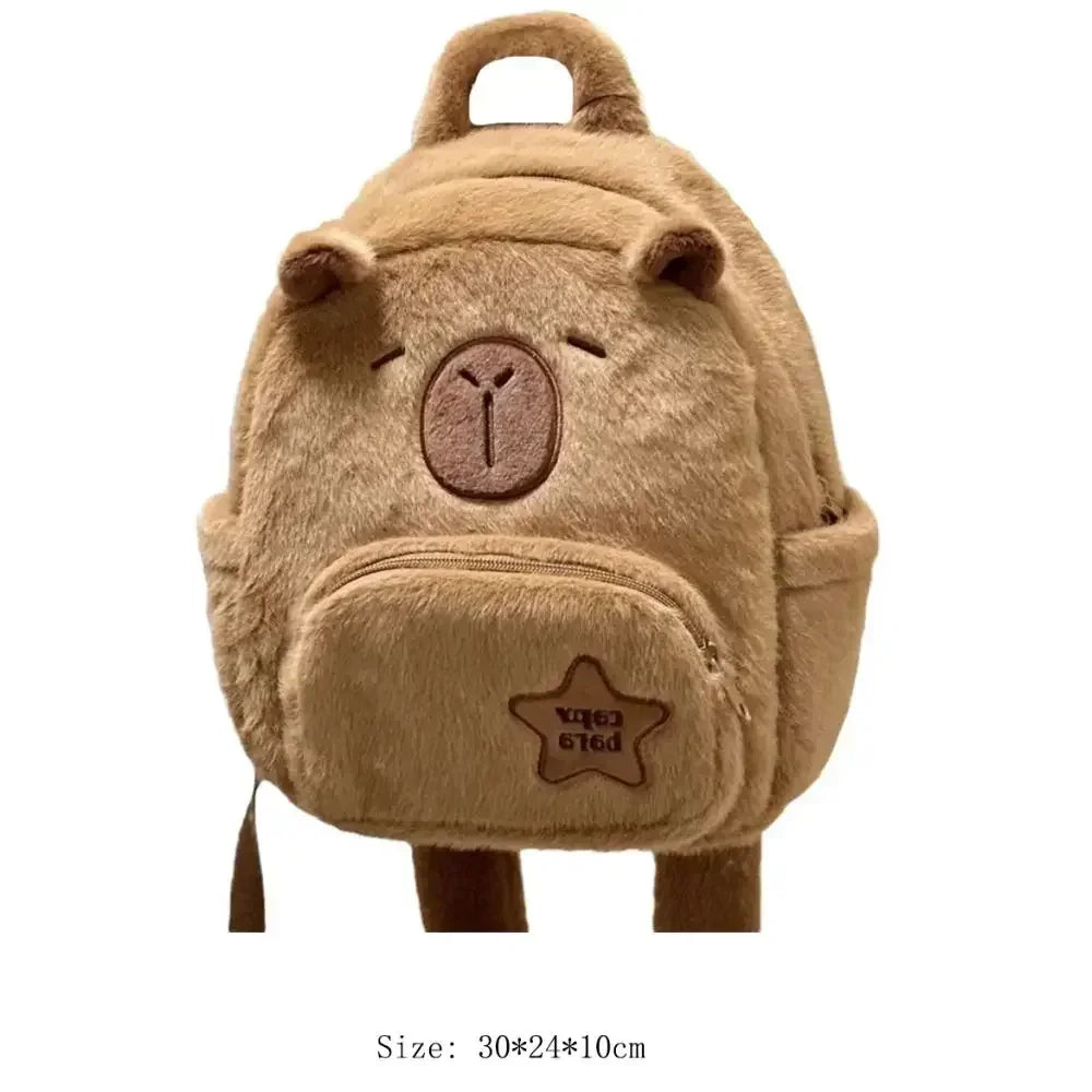 School backpack Kawaii Capybara Plush Versatile