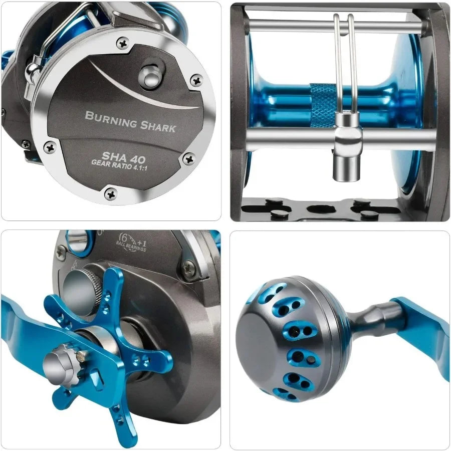 Trolling Reel Saltwater Level Wind Reels Drag Reels Boat Fishing Ocean