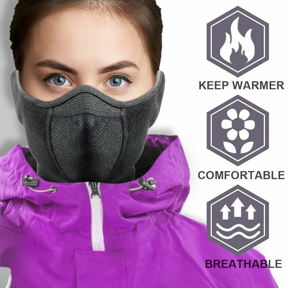 Half Face Mask, Windproof, Thermal, With Velcro wrap around