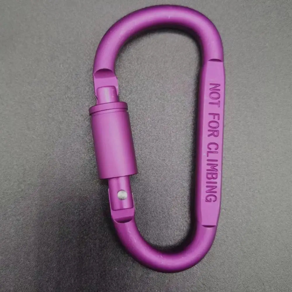 New Aluminium Alloy Sports Keychain High Quality Multi Colors with Lock D-shape Carabiner Camping Hiking Hook Outdoor Tool