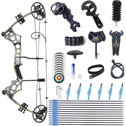 Compound Bow and Arrow Set for Adults, 30-65LBS, Composite