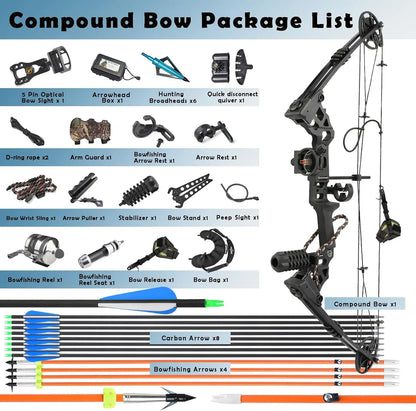 Archery Bow Fishing Compound Bow Kit