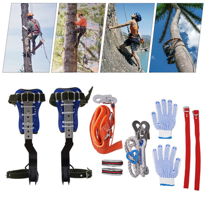 150kg Capacity Adjustable Tree Climbing Spikes Gear Set