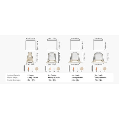 Pop Up Sports Bubble Tent 47x47 50x50 63x63 72x72 in Clear Weather Proof