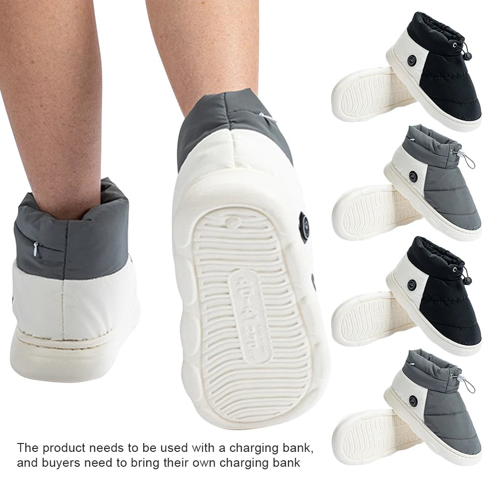 Rechargeable Unisex Winter Heated Shoes with 3 Heating Levels