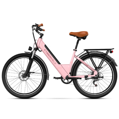 26" Step-Thru Electric bicycle for Adult,1000W Peak Motor,