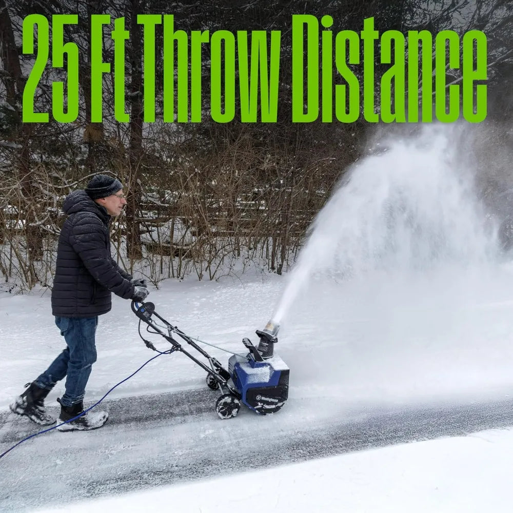 22-Inch Steel Auger Electric Snow Blower with Dual LED Lights