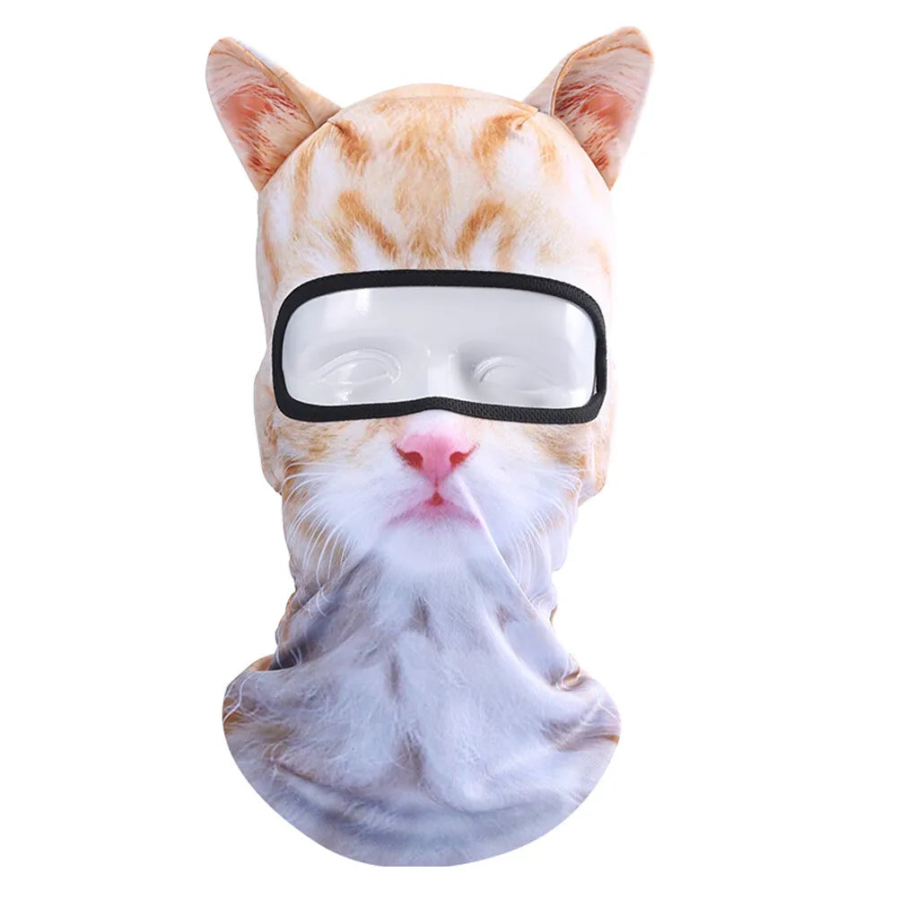 3D Animal Balaclava Ski Hats Party Cat Dog Funny mask.