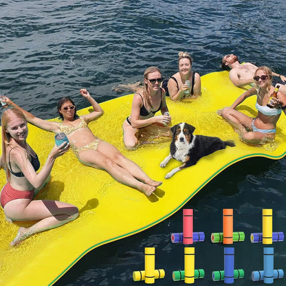 9/12/18FT 3-Layer Lily Pad Floating Mat, Double-Sided Use Floating Water Mat, Floating Mat for Lake, Water Mats Suitable