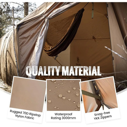 Hammock Hot Tent with Stove Jack - Spacious Versatile Wall Tent with Snow Skirt