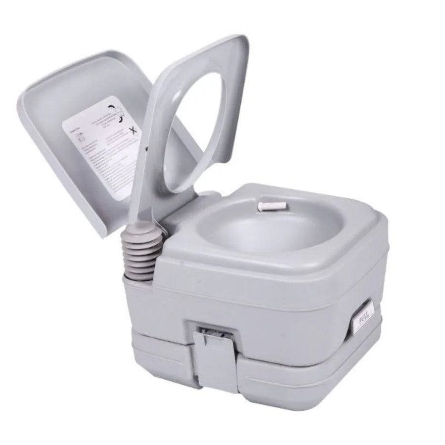 Lightweight Portable Toilet 2.6 Gallon Flushable Camping Toilet.