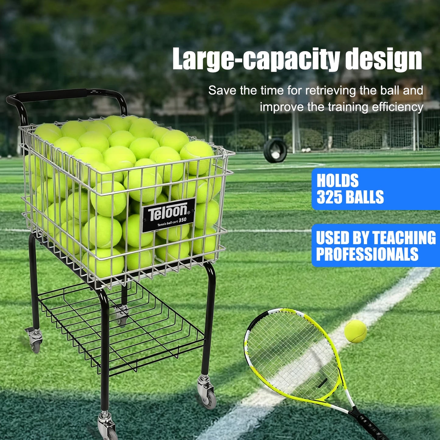 Training Ball Pickup Basket Holds 350 Balls
