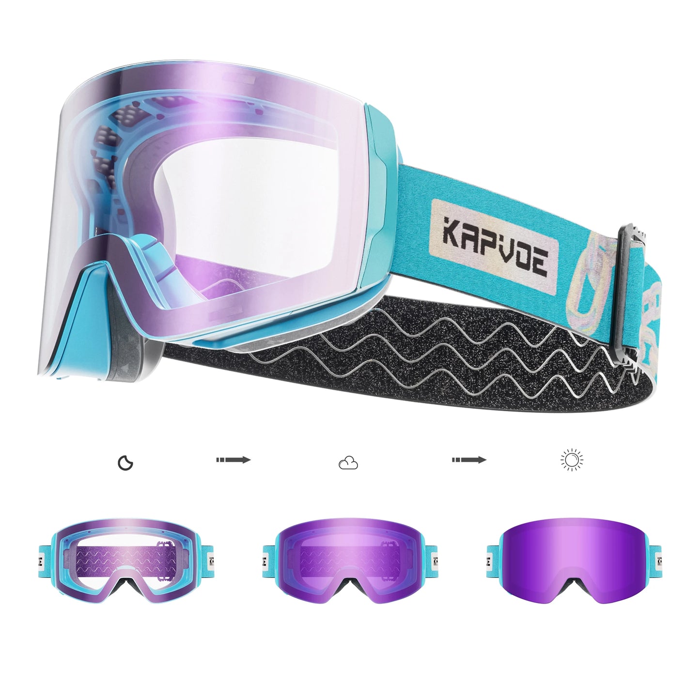 KAPVOE Photochromic Ski Goggles
