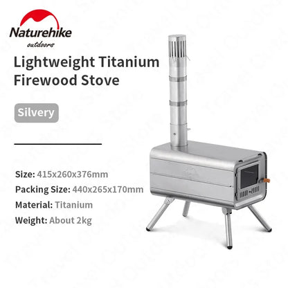 Wood Burning Stove, Lightweight Titanium Firewood Stove ,