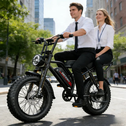 14 20 inch Electric fat bike 1000w 2000w 30-50MPH 30-60Miles Adjustable front brake