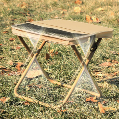 Outdoor Integrated Storage Chair with Mesh Bag Folding Backpack Stool Wear Resist for Picnic Gardening Barbecuing Hiking