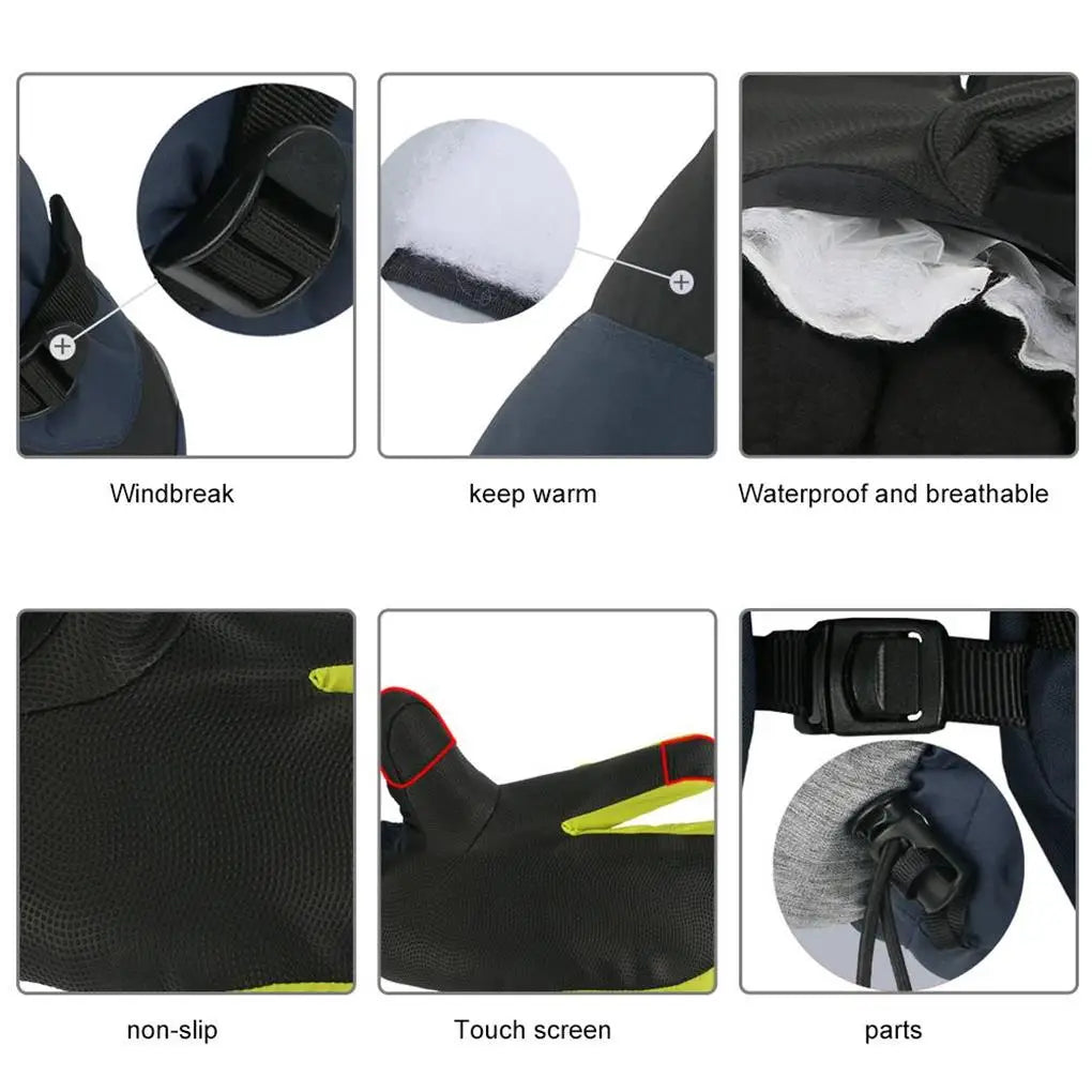 1 Pair Adults Skiing Gloves Cycling Fishing