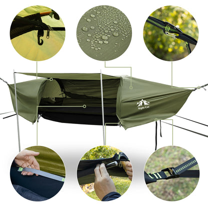 Night Cat Flat Lay Hammock Tent with Mosquito Net
