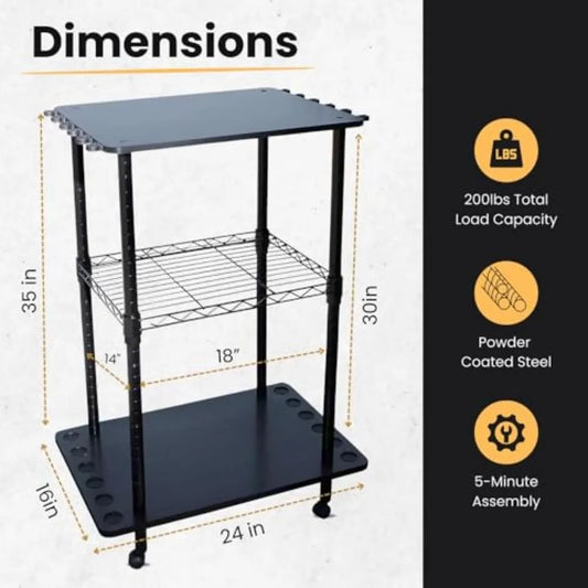 Portable Fishing Rod Holder Rack for Garage Storage