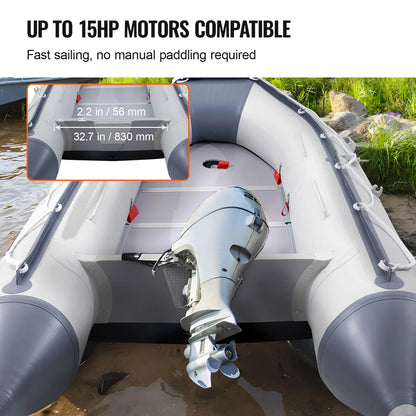 SucceBuy Inflatable Dinghy Boat 6-Person Transom Sport Tender Boat