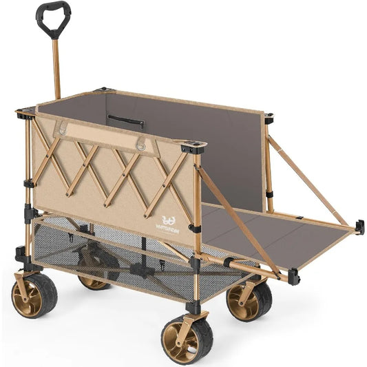 Double Decker Wagon Heavy Duty ,Foldable Large Beach Wagon