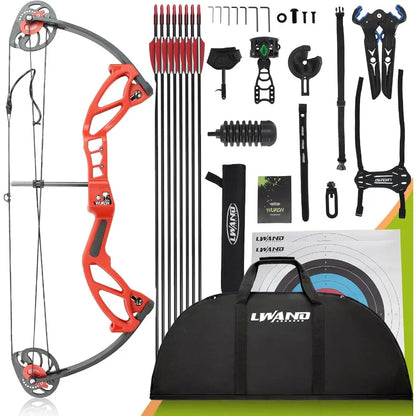 Compound Bow Archery Sets for Youth and Beginners Right Hand,15-30 lbs Draw Weight 260fps