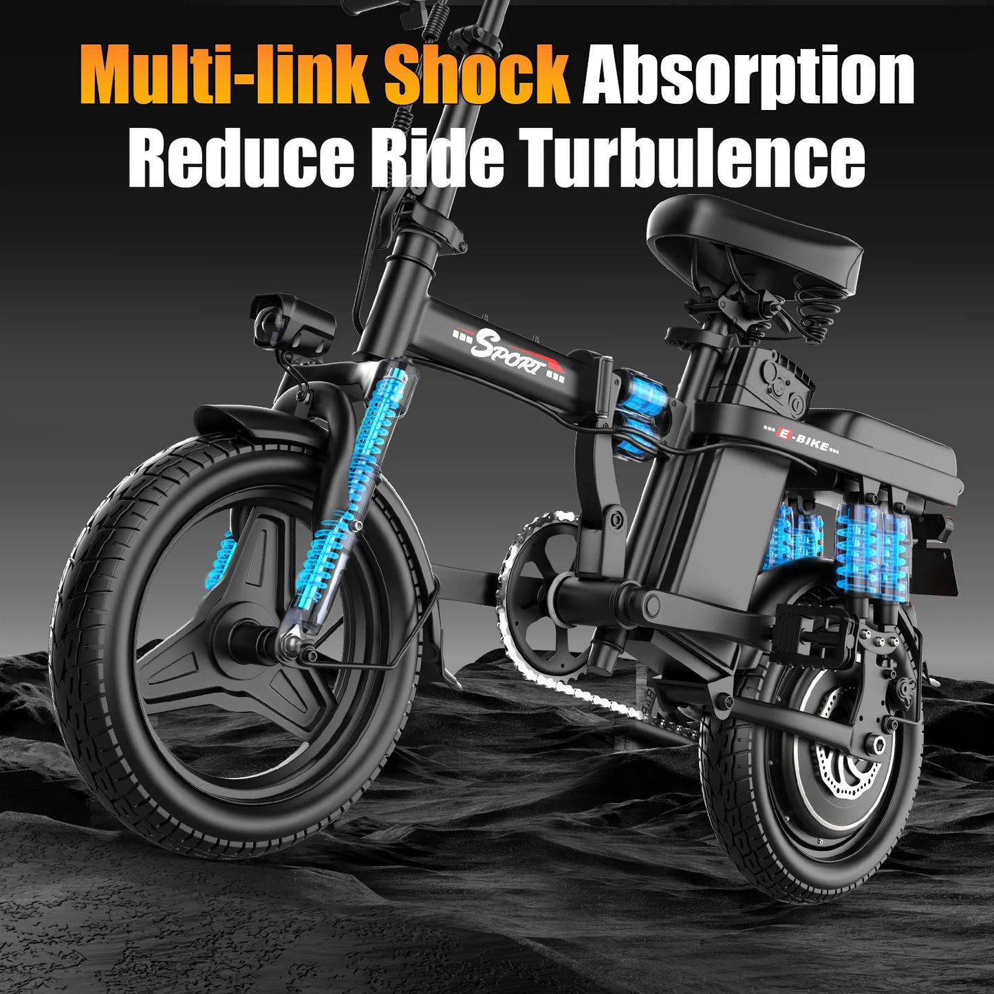 500W Adult Electric Bike, 300lbs Weight-bearing Capacity, 48V15Ah E-BIKE, Multiple Shock Absorbers, for Heavy Weight Population