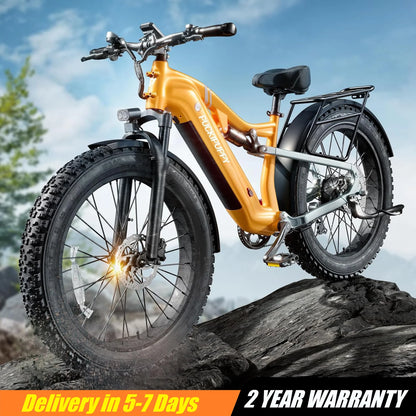 Labrador pro Electric Bike 1350W Peak 48V 20AH Battery Ebike 26" Fat Tire Electric Mountain