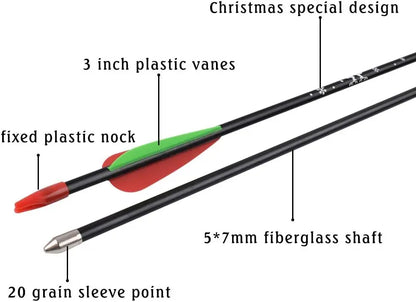 12pcs Recurve Arrows Fiberglass Arrow