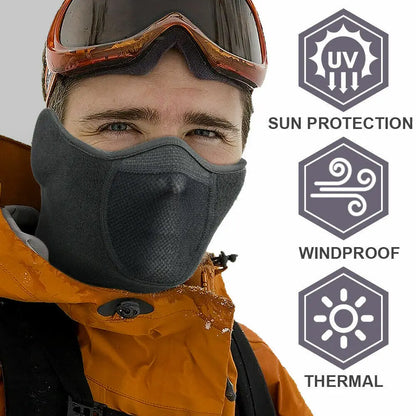 Half Face Mask, Windproof, Thermal, With Velcro wrap around