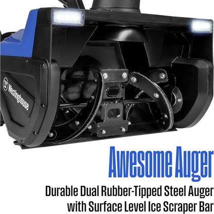 22-Inch Steel Auger Electric Snow Blower with Dual LED Lights