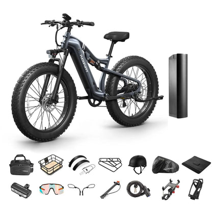 Labrador pro Electric Bike 1350W Peak 48V 20AH Battery Ebike 26" Fat Tire Electric Mountain