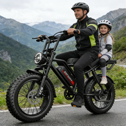 14 20 inch Electric fat bike 1000w 2000w 30-50MPH 30-60Miles Adjustable front brake