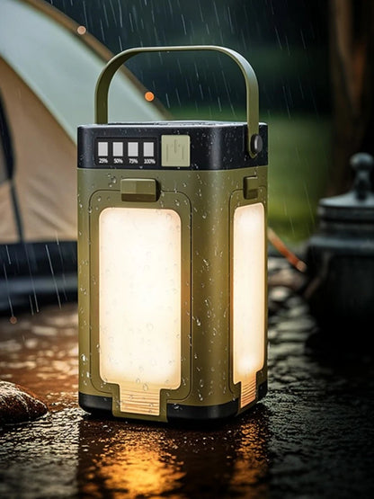 Solar Camping Lantern Foldable Camping Light, Waterproof ,Rechargeable Lantern
