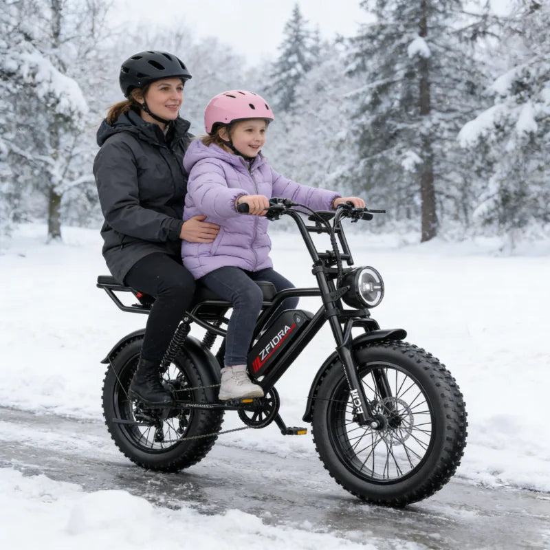 14 20 inch Electric fat bike 1000w 2000w 30-50MPH 30-60Miles Adjustable front brake