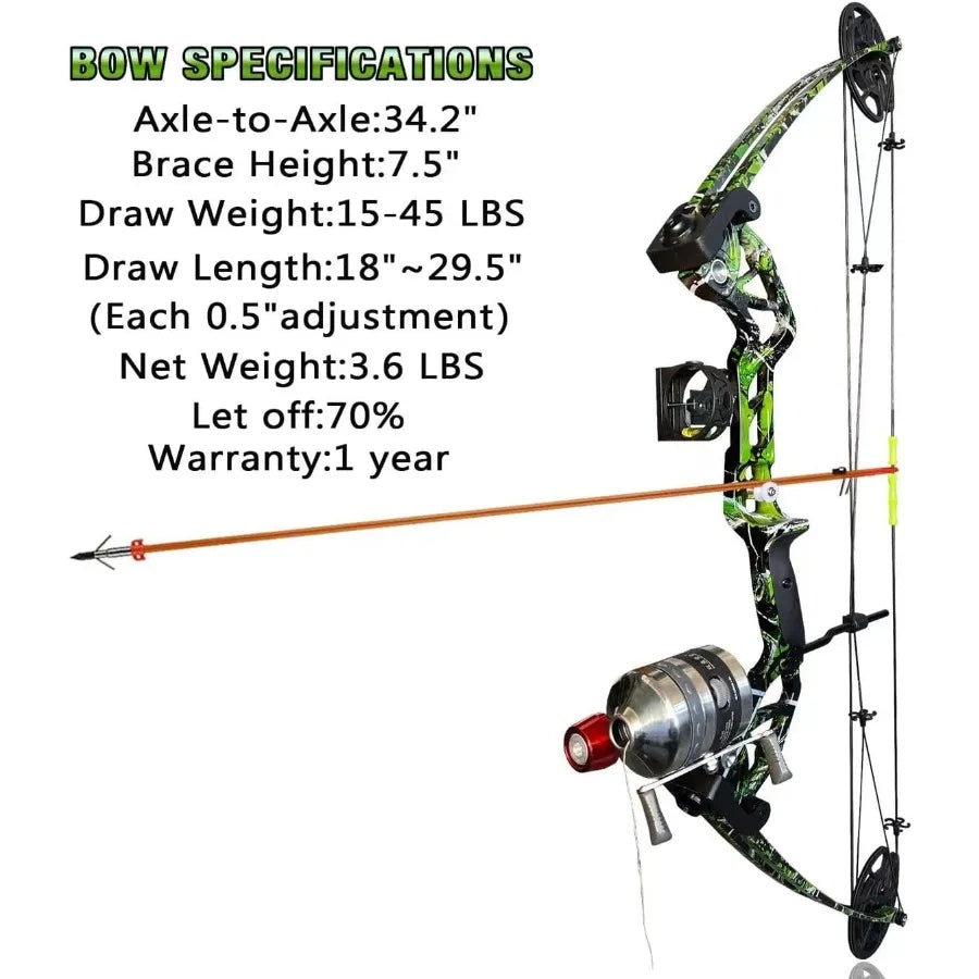 Bow fishing Bow Kit with Arrow