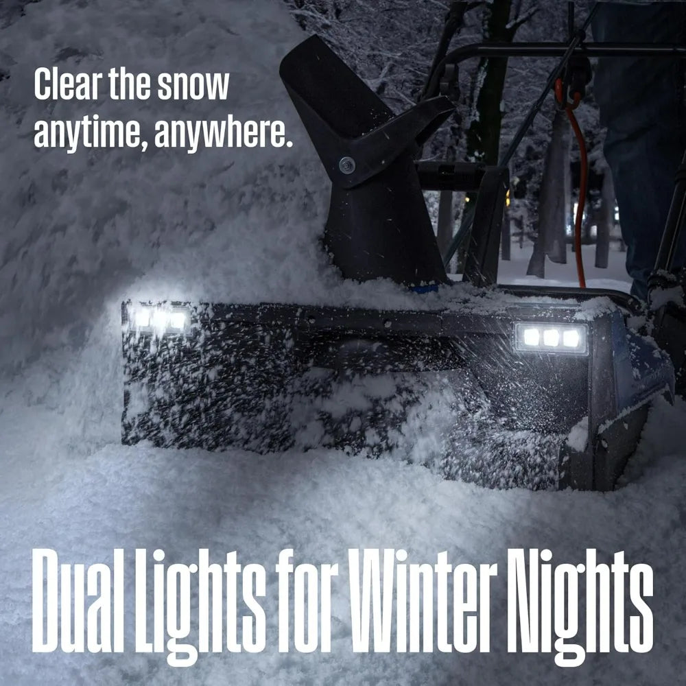 22-Inch Steel Auger Electric Snow Blower with Dual LED Lights