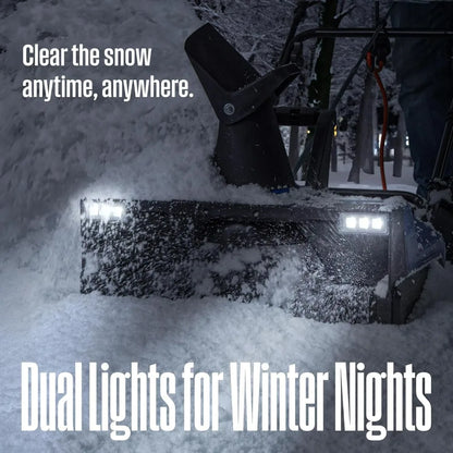 22-Inch Steel Auger Electric Snow Blower with Dual LED Lights
