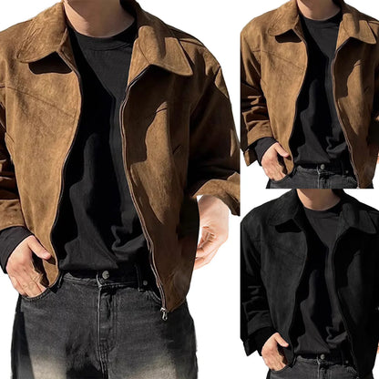 Men'S Suede Jackets Autumn