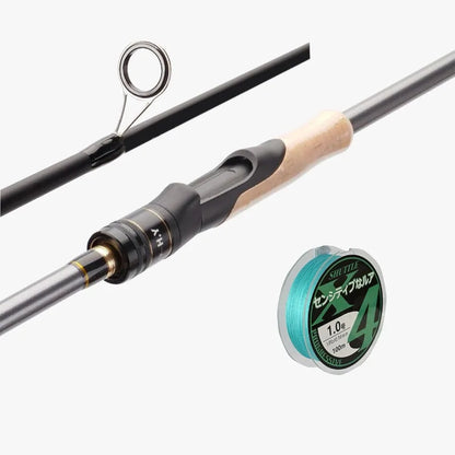 4Piece 7ft  Carbon Fiber Spinning Rod and Reel Combo.