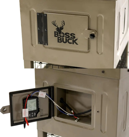 Boss Buck Stand & Fill Sled Feeder with Diverter Plate & Solar Panel