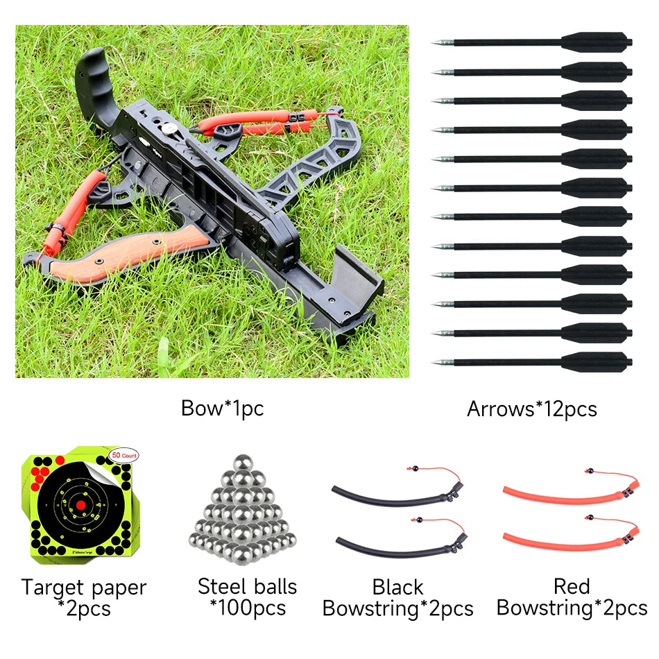 7-shot Archery and Steel Ball Dual-purpose Bow
